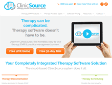 Tablet Screenshot of clinicsource.com